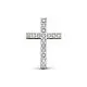 Подвеска декоративный крест из белого золота