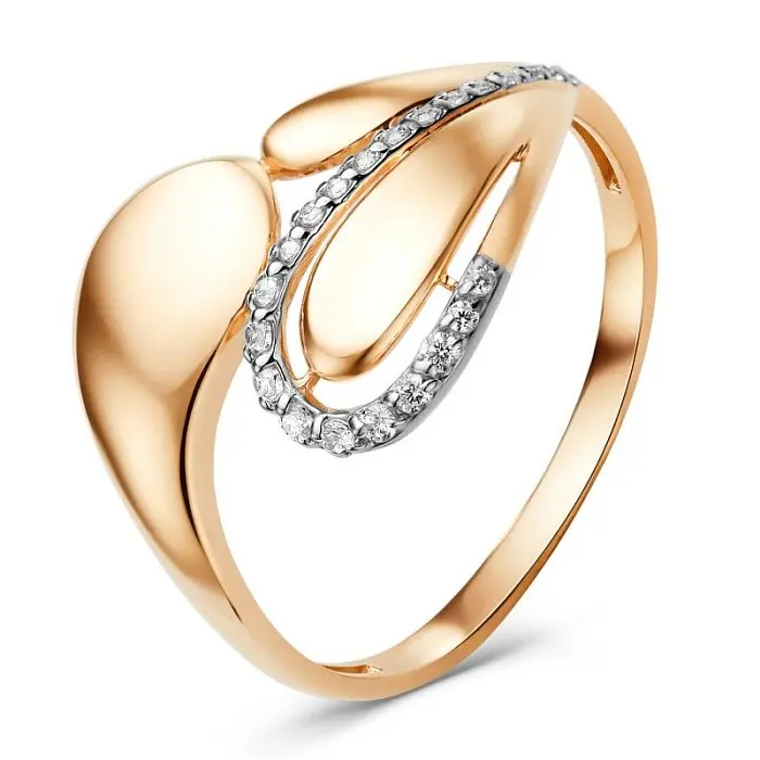 Кольцо декоративное из красного золота