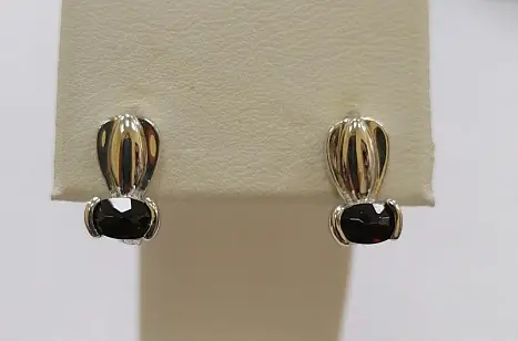 Серьги с английским замком из серебра
