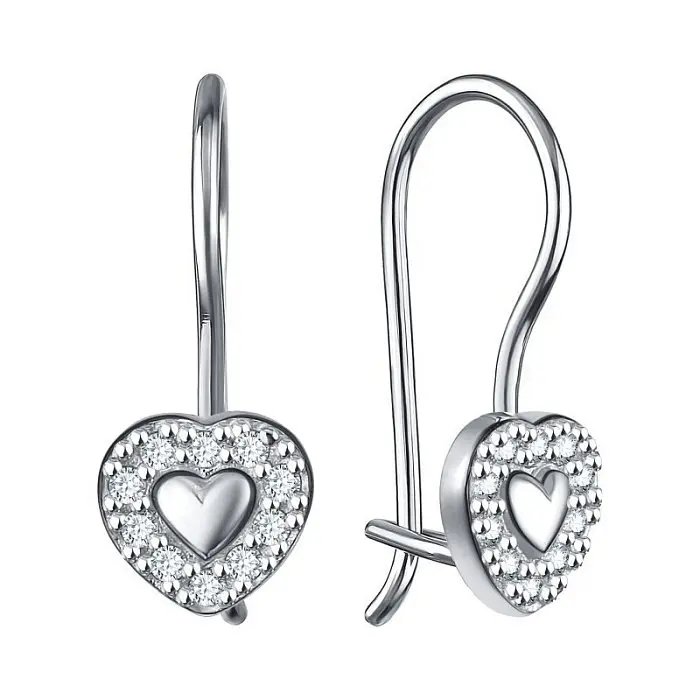 Серьги детские из серебра вид 1