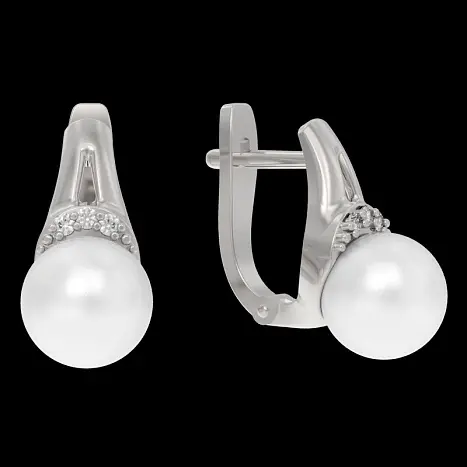 Серьги с английским замком из серебра