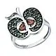 Кольцо декоративное из серебра