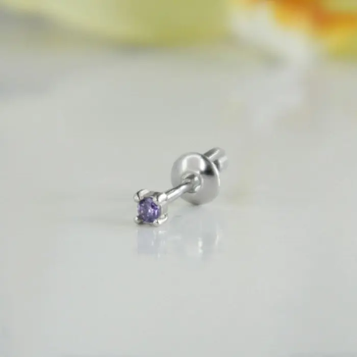 Серьги одиночные из серебра