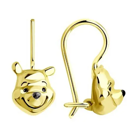 Серьги детские из позолоты