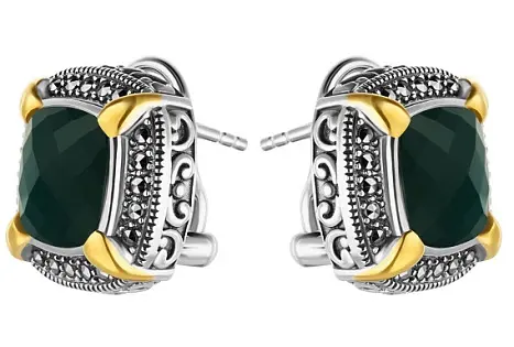 Серьги с английским замком из серебра