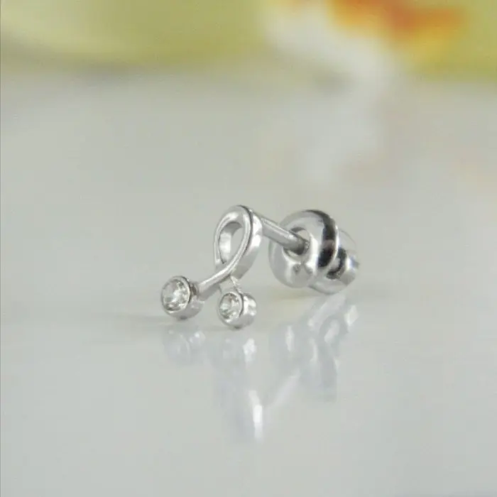 Серьги одиночные из серебра