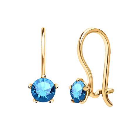 Серьги детские из красного золота