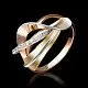 Кольцо декоративное из комбинированного золота