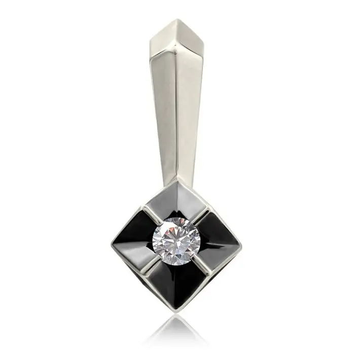 Подвеска декоративная из белого золота