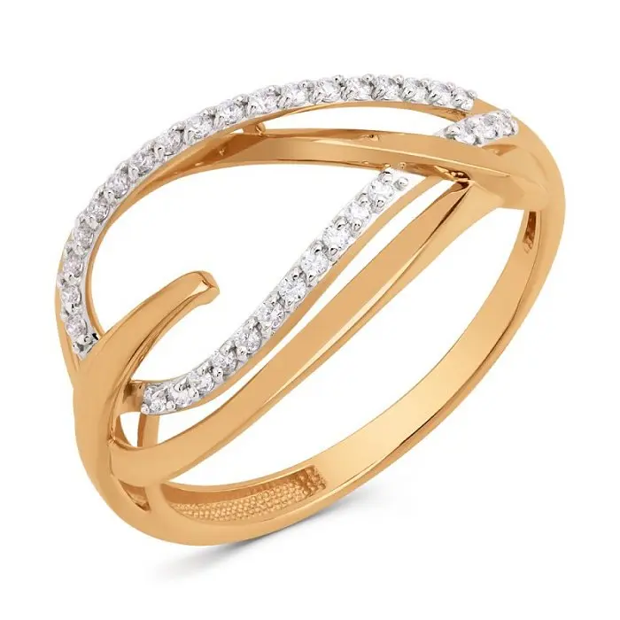 Кольцо декоративное из красного золота