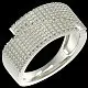 Кольцо декоративное из белого золота