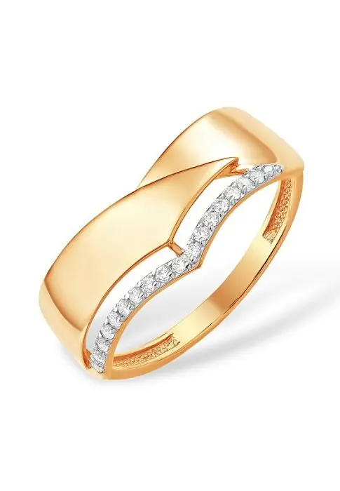 Кольцо декоративное из красного золота