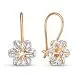 Серьги детские из красного золота