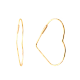 Серьги конго из красного золота