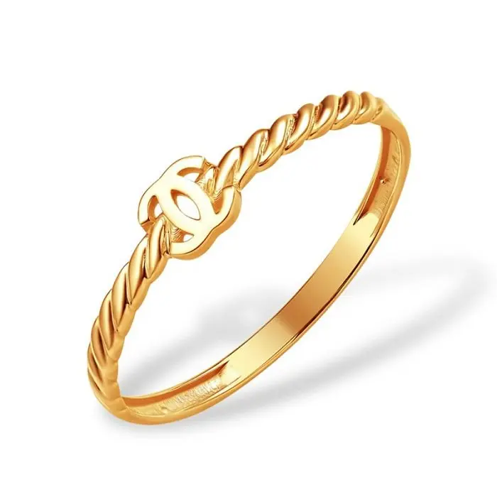 Кольцо декоративное из красного золота