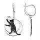Серьги подвесные из серебра
