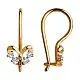 Серьги детские из красного золота