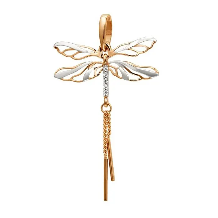 Подвеска декоративная из комбинированного золота