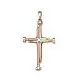 Подвеска декоративный крест из комбинированного золота
