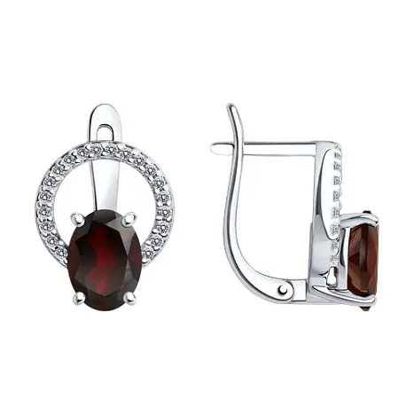 Серьги с английским замком из серебра