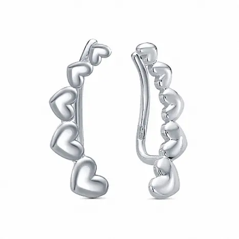 Серьги зажимы из серебра