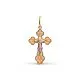 Подвеска крест из красного золота