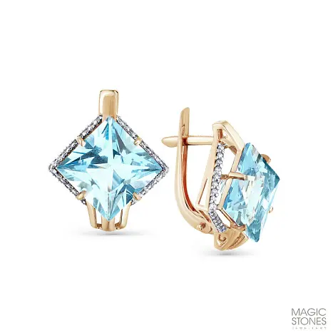 Серьги с английским замком из красного золота