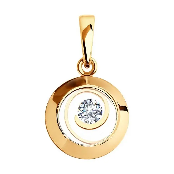 Подвеска декоративная из красного золота