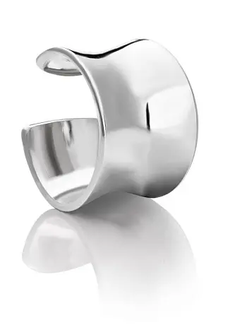 Серьги каффы из серебра