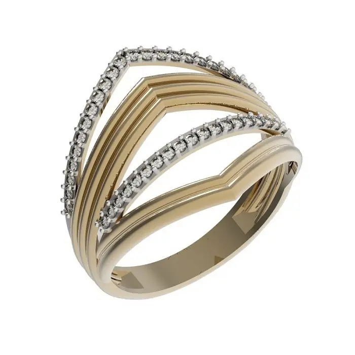 Кольцо декоративное из красного золота