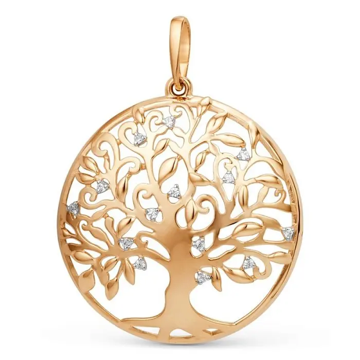 Подвеска декоративная из красного золота