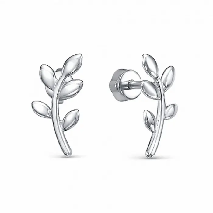Серьги пуссеты из серебра