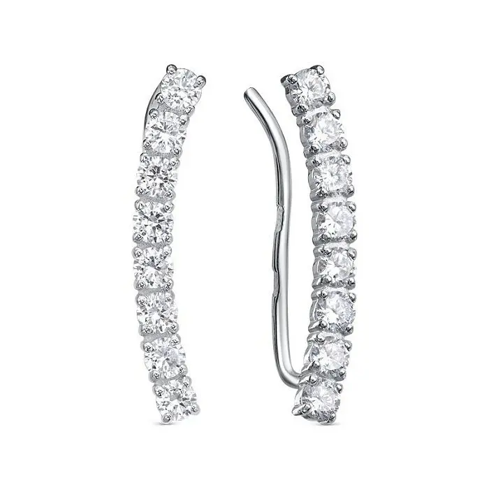 Серьги зажимы из серебра