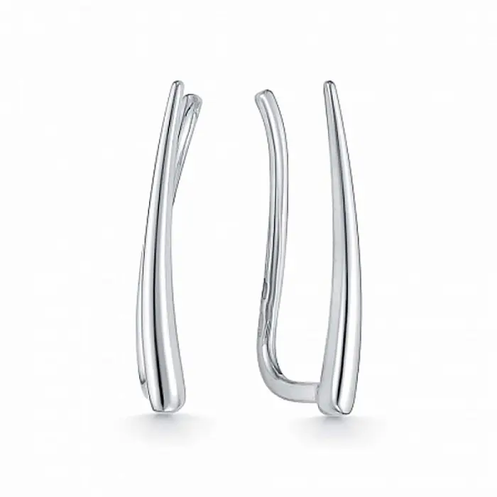 Серьги зажимы из серебра