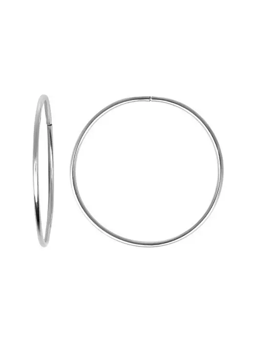 Серьги конго из серебра