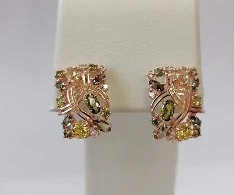 Серьги с английским замком из позолоты