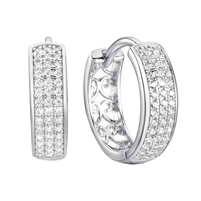 Серьги с английским замком из серебра