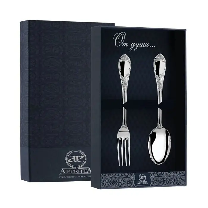 Набор десертный "Престиж" (2 пр л+в) 394НБ02801_синий вид 1