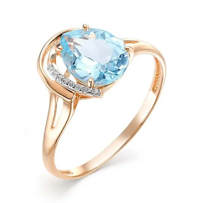 Кольцо декоративное из красного золота