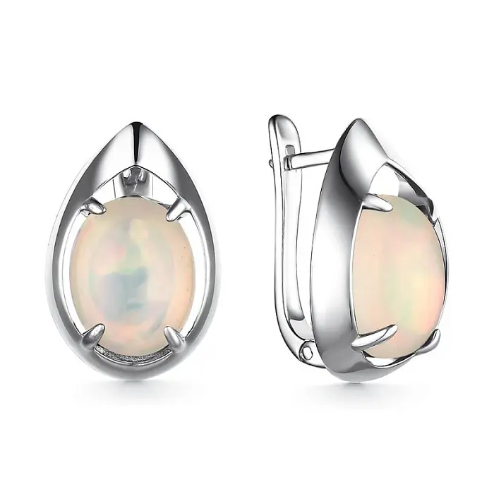 Серьги с английским замком из серебра