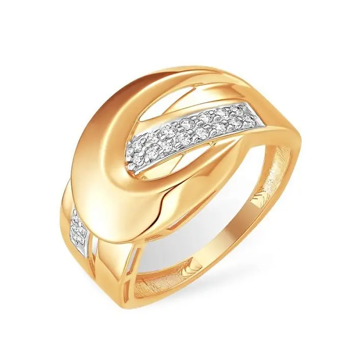 Кольцо декоративное из красного золота