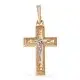 Подвеска крест из красного золота