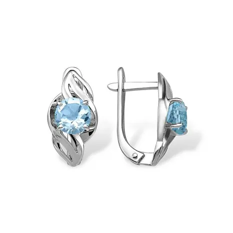 Серьги с английским замком из серебра