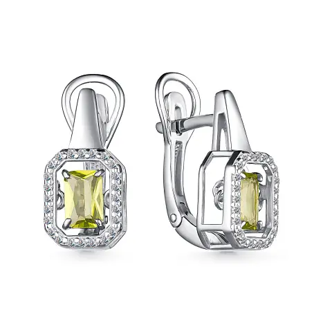 Серьги с английским замком из серебра