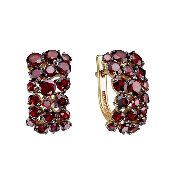 Серьги с английским замком из красного золота