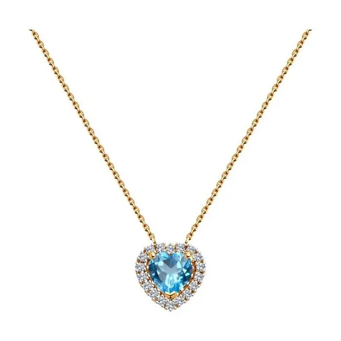 Цепь колье из красного золота