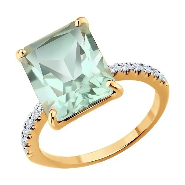 Кольцо декоративное из красного золота