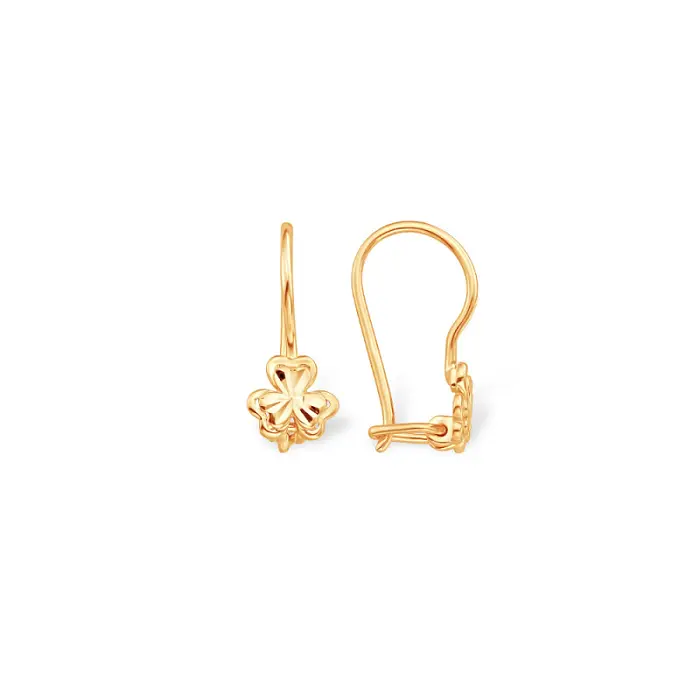 Серьги детские из красного золота