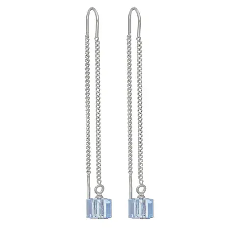 Серьги цепочки из серебра