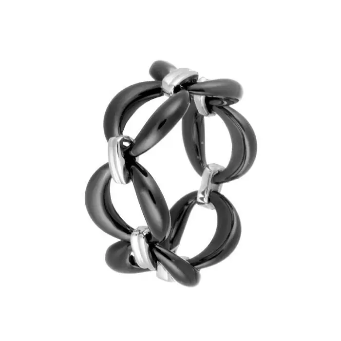 Кольцо декоративное из серебра вид 1